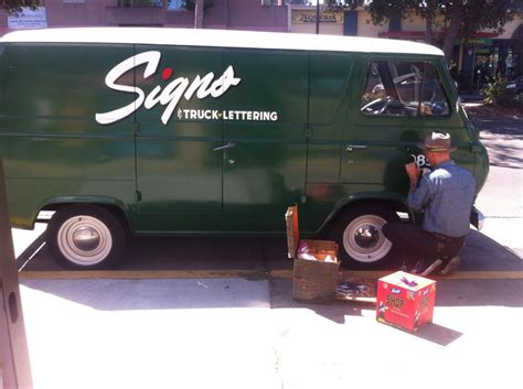 Vintage Style Hand Lettering On Vans