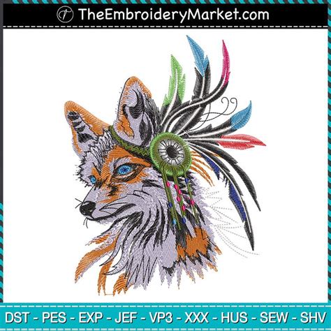 Fox Embroidery Designs File Fox Machine Embroidery Designs Embroidery