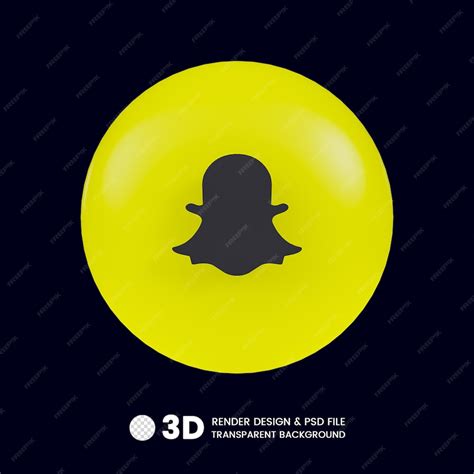 Premium Psd Snapchat 3d Render Icon