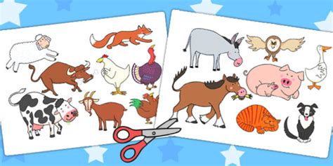 Free Stick Puppets To Support Teaching On Farmyard Hullabaloo