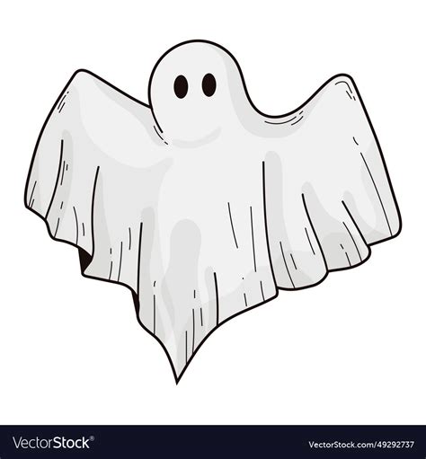 isolated halloween ghost character royalty  vector image