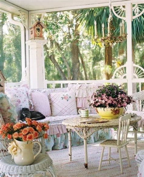 English Country Shabby Chic Porch Cottage Style Porch Decorating