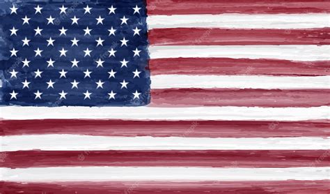 Premium Vector Watercolor American Flag