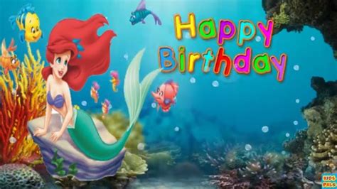 Ariel The Little Mermaid Happy Birthday Songdisney Princess Happy