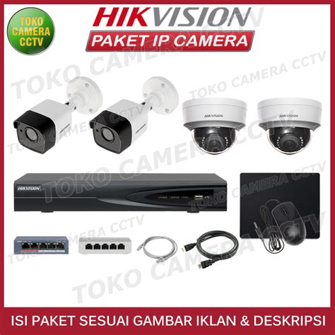 Jual Paket Cctv Ip Camera Hikvision 2mp 4 Channel 4 Kamera Di Seller