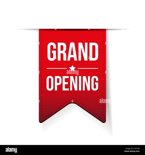 Grand Opening Red Ribbon Vector Stock Vector Image And Art Alamy