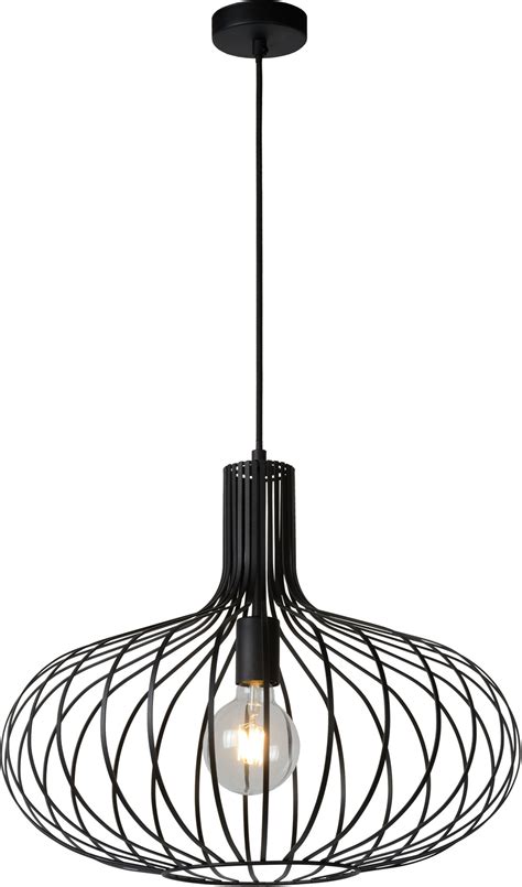 Manuela Hanglamp Ø50 cm 1xe27 Zwart 189 Lucide Löwik