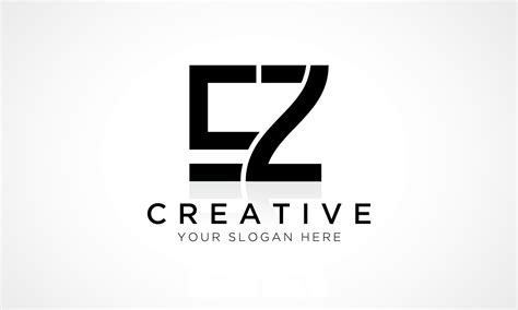 Ez Letter Logo Design Vector Template Alphabet Initial Letter Ez Logo