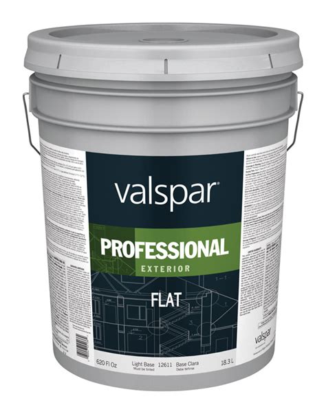 Valspar Professional Flat Tintable Light Base Paint Exterior 5 Gal