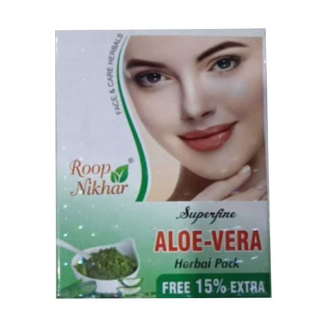 Roop Nikhar Superfine Aloe Vera Herbal Face Pack Box Packaging Size