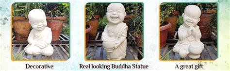 Wonderland Set Of 4 Baby Monk Buddha Statue Monk Statue Garden