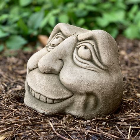 Creepy Face Statue Scary Garden Face Vintage Face Ornament - Etsy