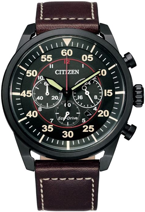 Citizen Eco Drive Multi Dial Chronograph Black Ip Gents Watch Royal Tempus