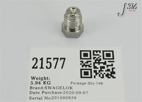 Swagelok Stainless Steel Vcr Face Seal Fitting In