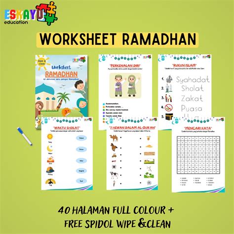 Jual Worksheet Spesial Ramadhan Worksheet Anak Lembar Kerja Anak