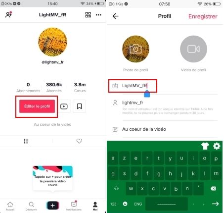 Comment changer son nom d utilisateur Tik Tok en quelques étapes