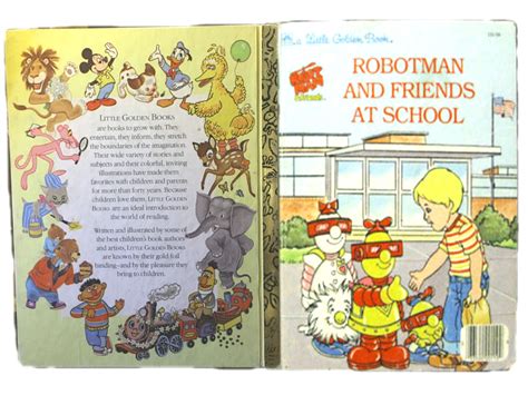 Vintage Little Golden Book Robotman And Friends At School Hc Edition