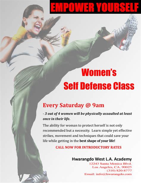 Women S Self Defense Class Hwa Rang Do West LA