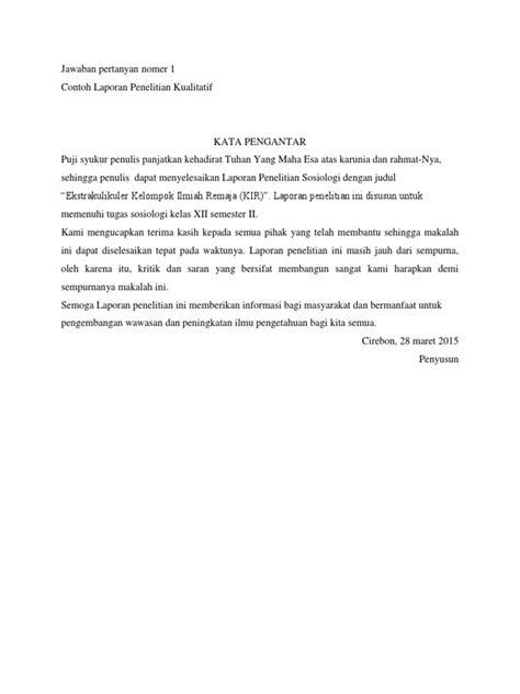Contoh Laporan Penelitian Kualitatif 55 Koleksi Gambar