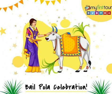 An Image Of A Woman Feeding A Cow With The Caption Bail Pola Celebration