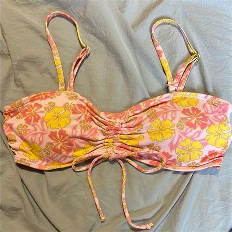Grey Bandit Swim Gb X Ana Floral Pink And Yellow Bikini Top Poshmark