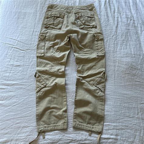 Baggy Khaki Colored Cargo Pants Size 32 Its Depop