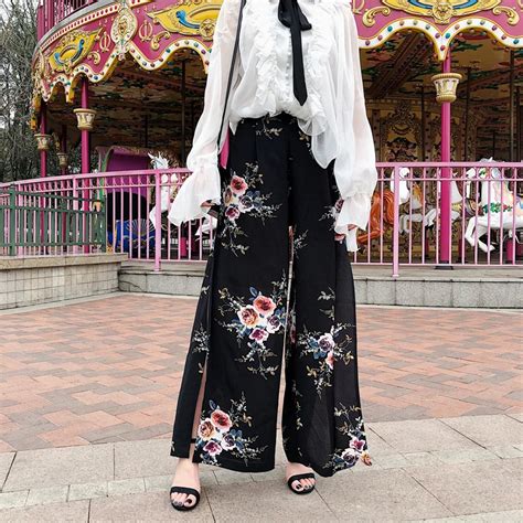 Aliexpress Buy Pottis New Retro Large Flower Printed Chiffon