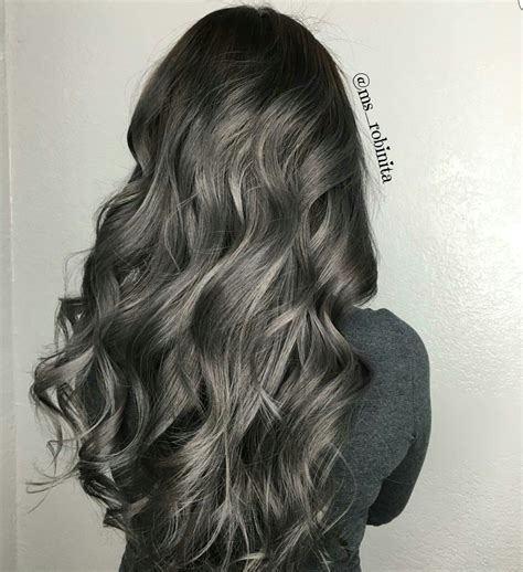 Gunmetal grey ♡♡♡ | Silver hair color, Charcoal hair, Dyed hair