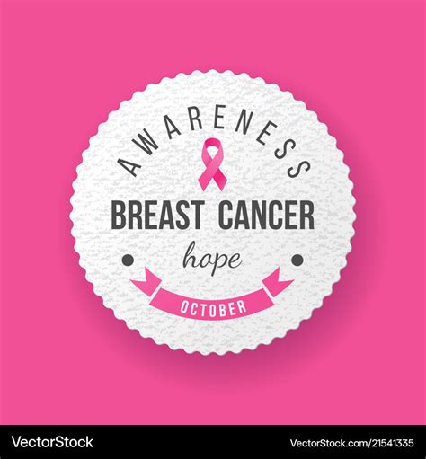 Breast Cancer Awareness Banner Over Pink Vector Image