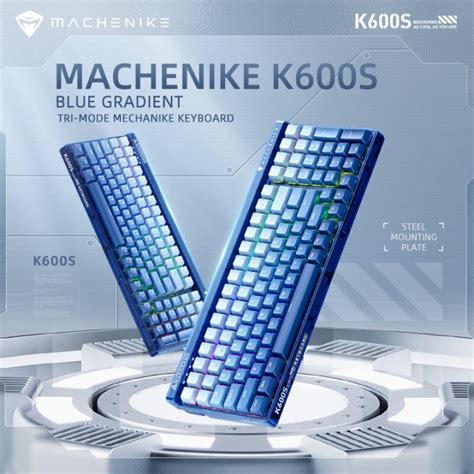 Machenike K600S Mechanical Keyboard 96 Hot Swappable PBT Double Shot Keycap RGB Backlit Tri