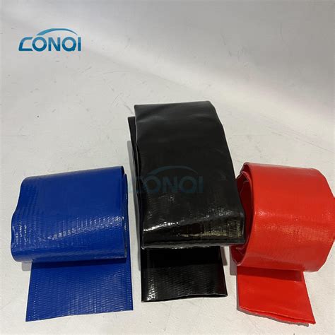 Plastic Pvc Thin Wall Water Layflat Conduit Hose With Blue Colour Of