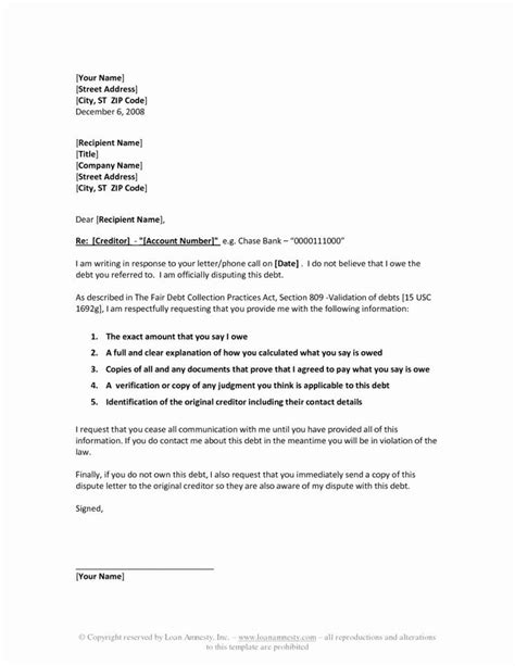 Debt Validation Letter Template New New Debt Validation Letter Sample