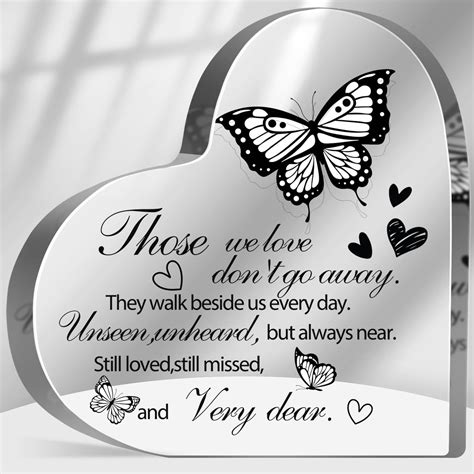 Those We Love Don't Go Away Acrylic Sign, Memorial Desk Keepsake