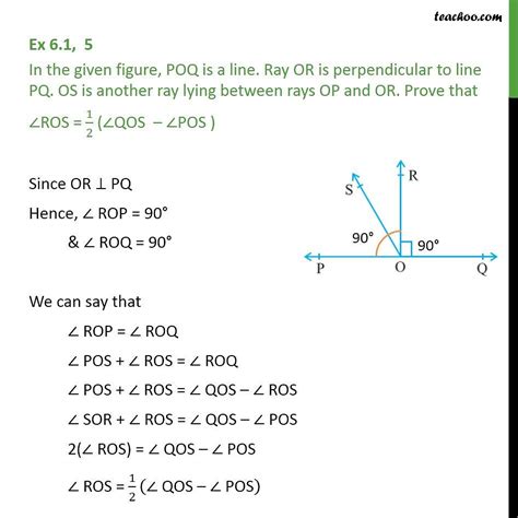 Ex In Figure Poq Is A Line Ray Or Is Perpendicular