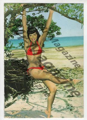 Vintage Risqué Pinup 4 x5 Sexy Cheesecake Bettie Page Red Bikini Postcard XM 83 eBay