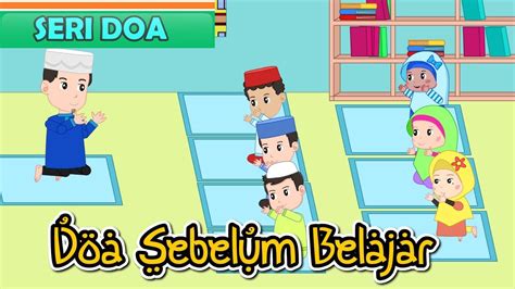 Gambar Kartun Baca Doa Belajar