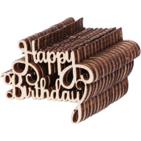 Pi Ces En Bois Joyeux Anniversaire Table Confettis Dispersion