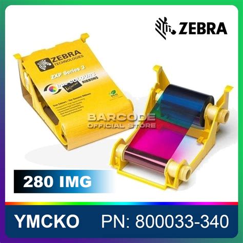 Jual RIBBON WARNA PRINTER ZEBRA ZXP3 ZXP SERIES 3 YMCKO COLOURS 280