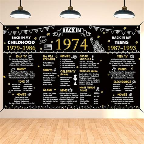 Amazon DARUNAXY 50th Birthday Black Gold Party Decoration Back In