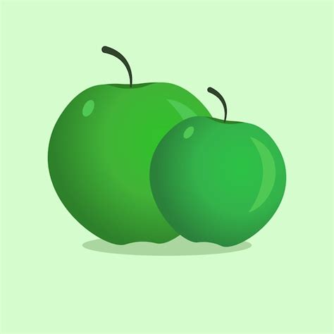 Premium Vector Green Apple Vector Illustration