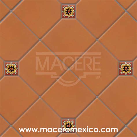 Loseta De Barro Pentagonal 3030 Piso De Barro Con Talavera