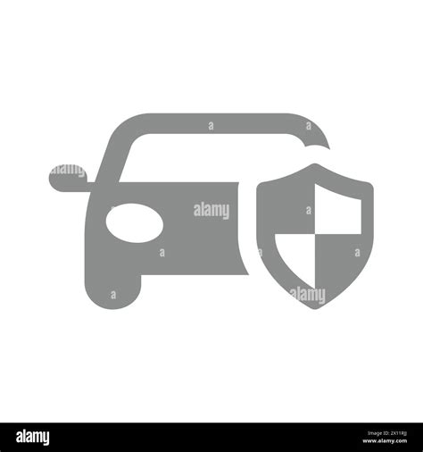 Car And Shield Vector Icon Motor Insurance Symbol Stock Vector Image