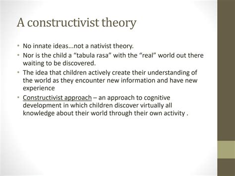 Solution Cognitive Development Theory Of Jean Piaget Studypool