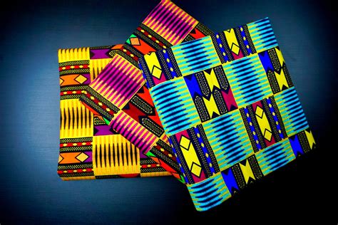 Sparkly Metallic Kente Fabric By The Yard African Kente Etsy