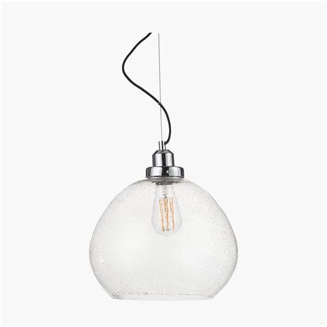 Beja Organic Shape Clear Bubble Glass Pendant Avenue Interiors Dorchester