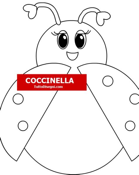 Coccinella Da Colorare Per Bambini TuttoDisegni