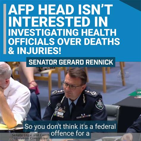 Senator Gerard Rennick On Twitter In Estimates I Asked The Australian