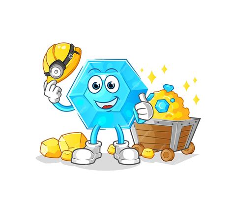 Premium Vector Diamond Miner With Gold Character Cartoon Mascot Vectorxa