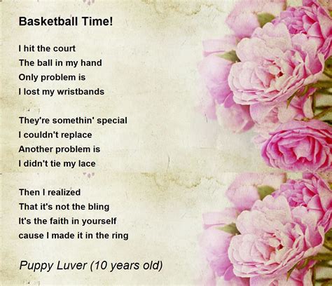 Basketball Time Poem By Puppy Luver 10 Years Old Poem Hunter