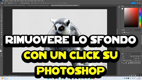 Come Rimuovere Lo Sfondo Su Photoshop Cc Con Un Click Youtube